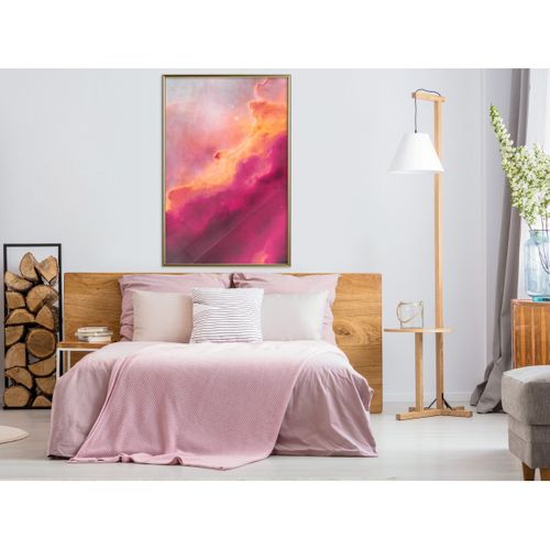 Affiche Murale Encadrée "explosion Of Colours" 40 X 60 Cm Doré