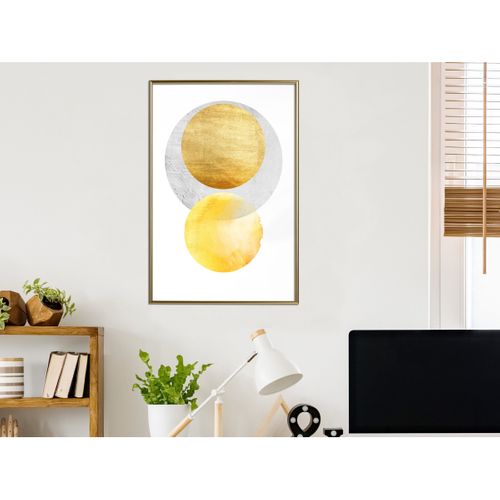 Affiche Murale Encadrée "eclipse" 40 X 60 Cm Doré