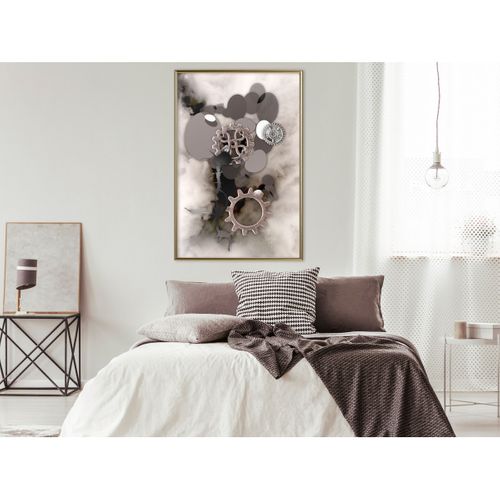 Affiche Murale Encadrée "ancient Mechanism" 40 X 60 Cm Doré