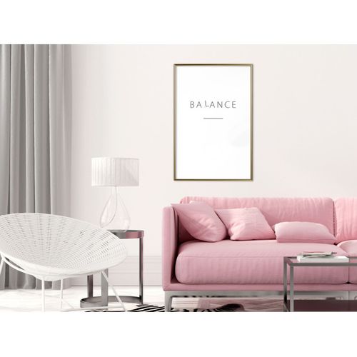 Affiche Murale Encadrée "seek à Balance" 40 X 60 Cm Doré