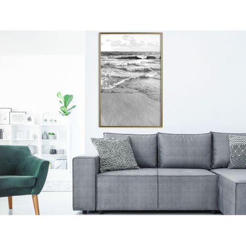 Affiche Murale Encadrée "at The Seaside" 40 X 60 Cm Doré