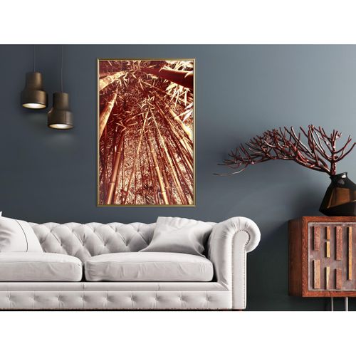 Affiche Murale Encadrée "asian Forest" 40 X 60 Cm Doré