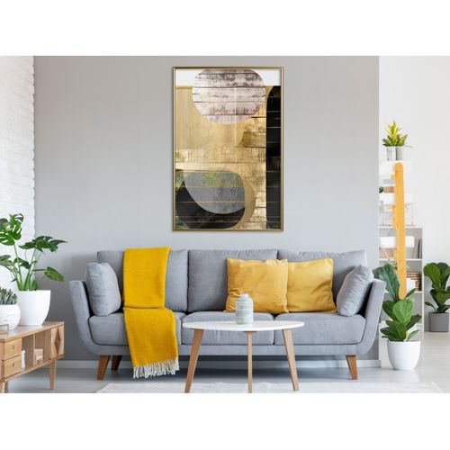 Affiche Murale Encadrée "sunny Living Room" 40 X 60 Cm Doré