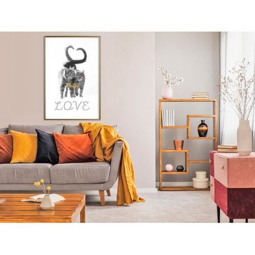 Affiche Murale Encadrée "side By Side" 40 X 60 Cm Doré