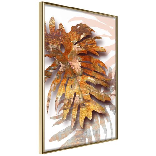 Affiche Murale Encadrée "september Leaves" 30 X 42 Cm Doré