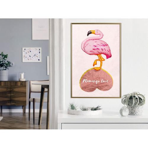 Affiche Murale Encadrée "everybody Needs Love" 40 X 60 Cm Doré