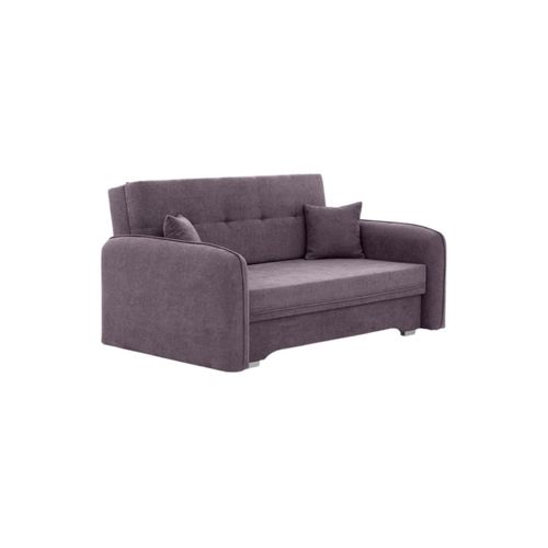 Canapé Convertible 2 Places Soraya En Tissu - Violet
