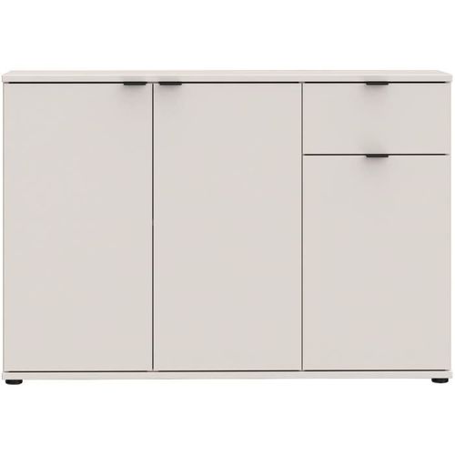 Commode - Ganymede - 3 Portes - 1 Tiroir - Sable - 119,8 X 34,1 X 82,3 Cm