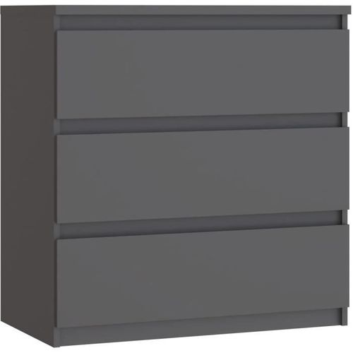 Commode - Chelsea - 3 Tiroirs - Anthracite - 77,2 X 42,2 X 79,9 Cm