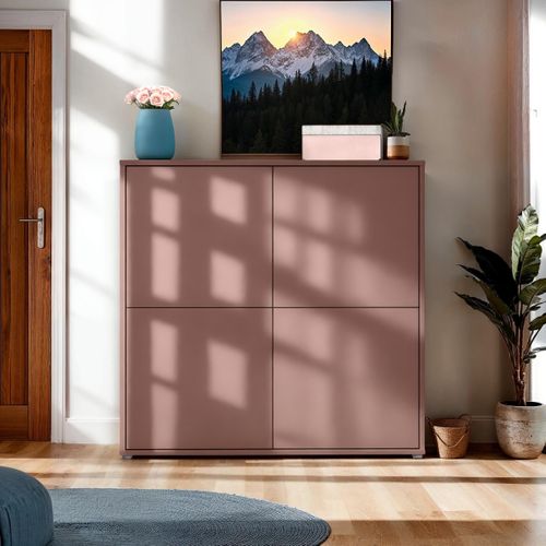 Buffet haut 4 portes CANELLE Terracotta