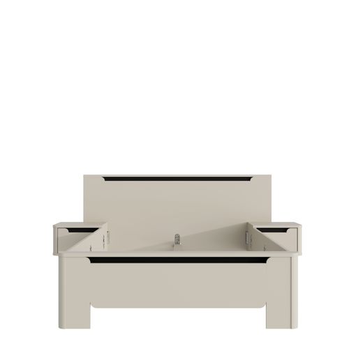 Lit 140x190 cm chevets suspendu VICTOR couleur sable