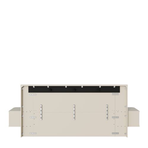 Lit 140x190 cm chevets suspendu VICTOR couleur sable