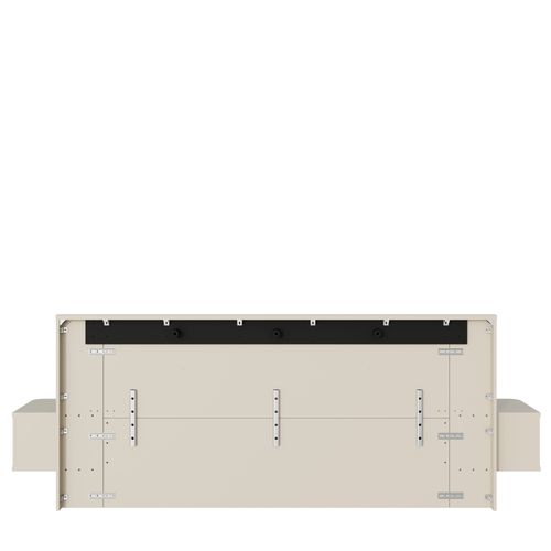 Lit 160x200 cm chevets VICTOR suspendus couleur sable