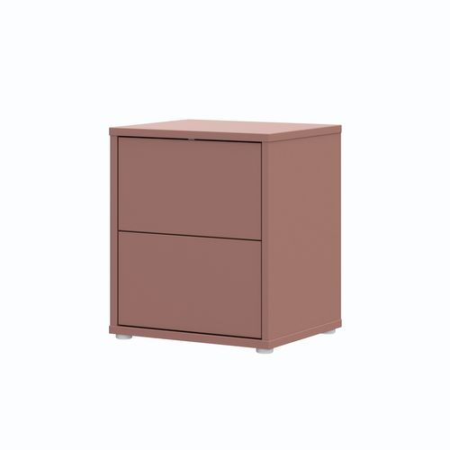 Chevet 2 tiroirs CANELLE terracotta