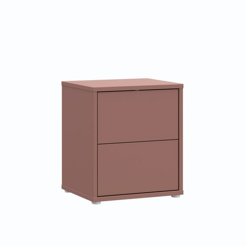 Chevet 2 tiroirs CANELLE terracotta