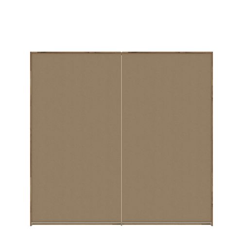 Armoire 2 portes coulissantes RICCIANO imitation chêne et grège