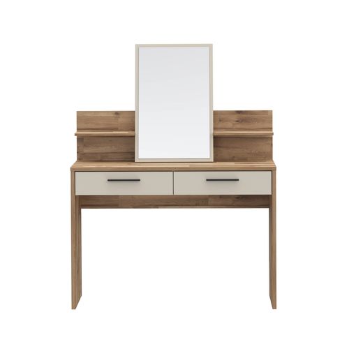 Coiffeuse RICCIANO imitation chêne et grège