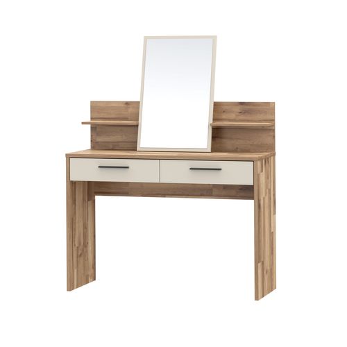 Coiffeuse RICCIANO imitation chêne et grège