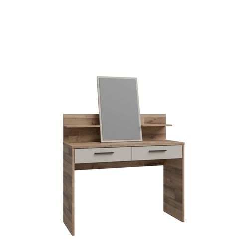 Coiffeuse RICCIANO imitation chêne et grège