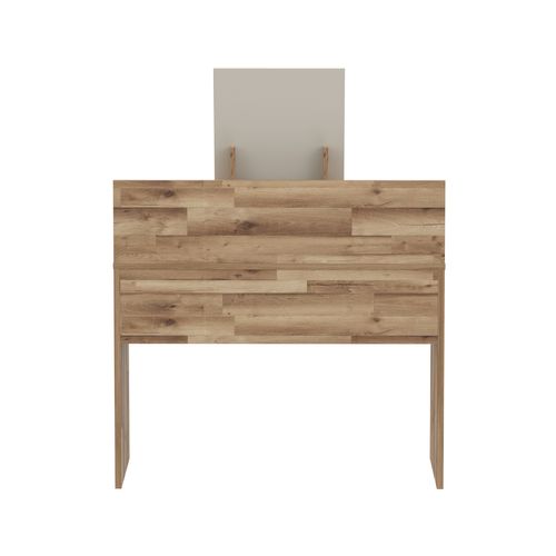 Coiffeuse RICCIANO imitation chêne et grège