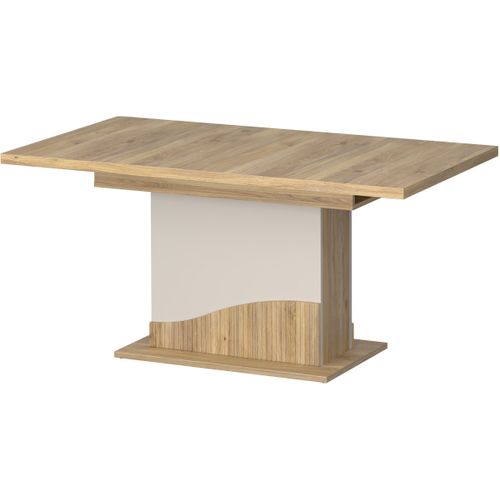 Table à Manger - Poem - Extensible - Rectangulaire - Sable / Chene - 8 Personnes - 160-200 X 90 X 7