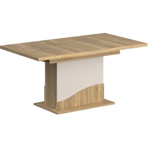 Table à Manger - Poem - Extensible - Rectangulaire - Sable / Chene - 8 Personnes - 160-200 X 90 X 7