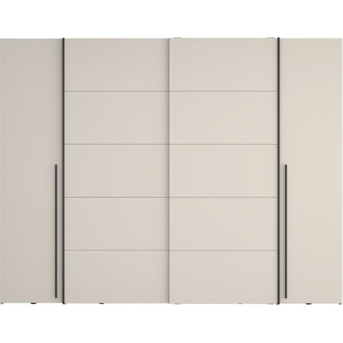 Armoire - Décor Sable- 2 Portes Battantes + 2 Portes Coulissantes -  L270 X P61 X H210cm - Narago