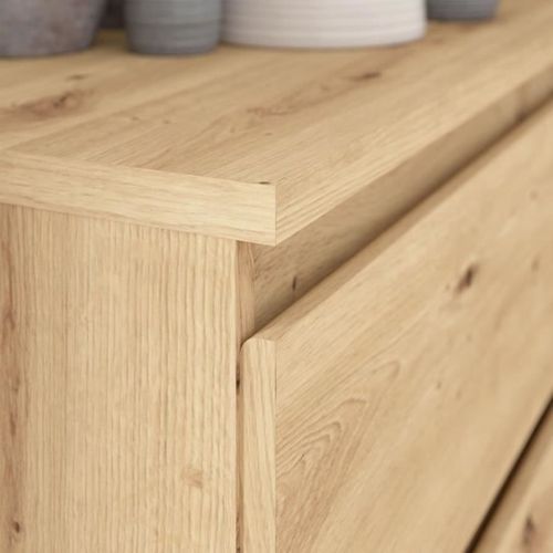 Commode Chelsea 3 Tiroirs L 77,2  X P 42  X H 79,9   Décor Chene Artisan