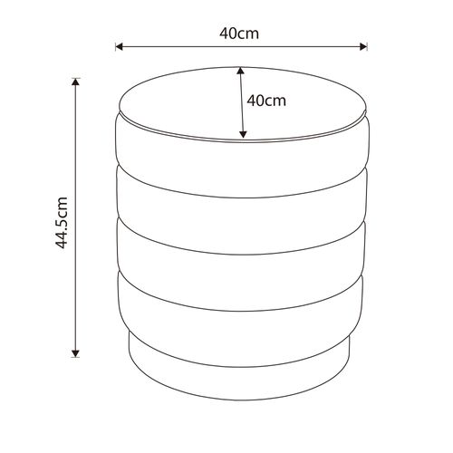Tabouret Rembourré En Velours Avec Rangement 40 Cm Luna Crème