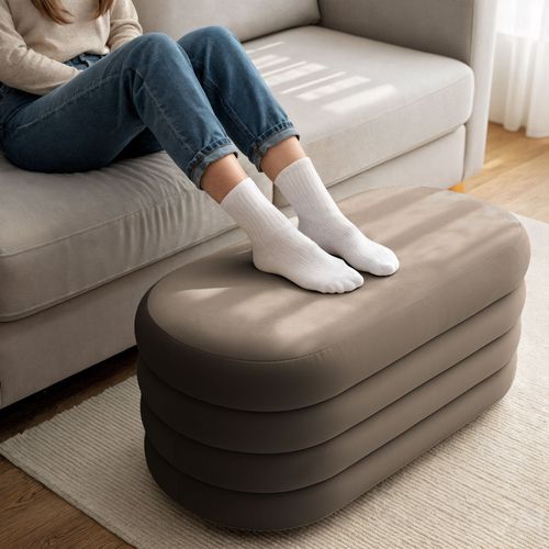 Banc En Velours Avec Rangement 100 Cm Puffo Marron