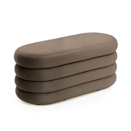 Banc En Velours Avec Rangement 100 Cm Puffo Marron