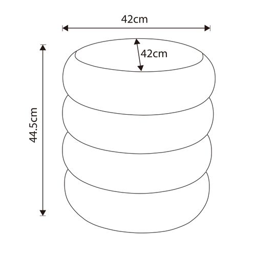 Tabouret En Velours Avec Rangement 42 Cm Snuggo Rose Poudré