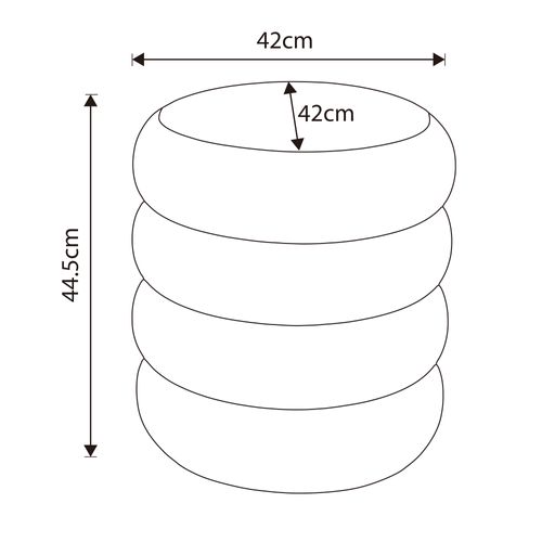 Tabouret En Velours Avec Rangement 42 Cm Snuggo Cuivre