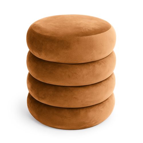 Tabouret En Velours Avec Rangement 42 Cm Snuggo Cuivre