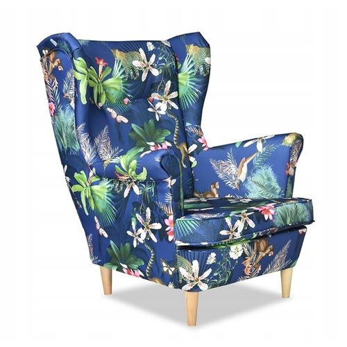 Fauteuil à Oreilles Ari Print, Style Scandinave, Motif Garden Zoo, Pour Enfants