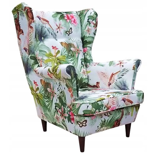 Fauteuil à Oreilles Pour Enfant, Motif Jungle - Singes, Fleurs Et Papillons