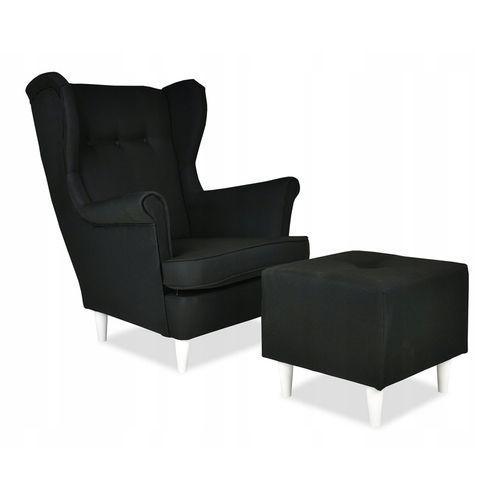 Fauteuil à Oreilles Ari - Design Scandinave Élégant En Noir