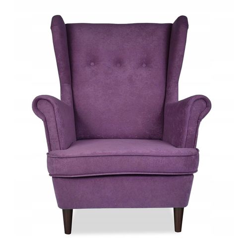 Fauteuil à Oreilles Ari — Style Scandinave, Violet, Élégant Et Confortable