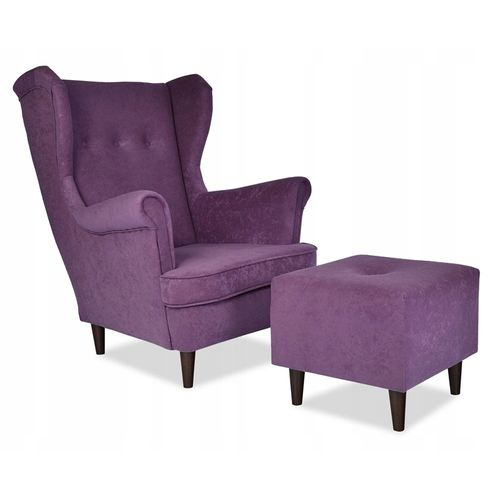 Fauteuil à Oreilles Ari — Style Scandinave, Violet, Élégant Et Confortable
