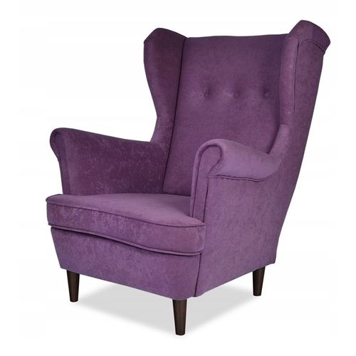 Fauteuil à Oreilles Ari — Style Scandinave, Violet, Élégant Et Confortable