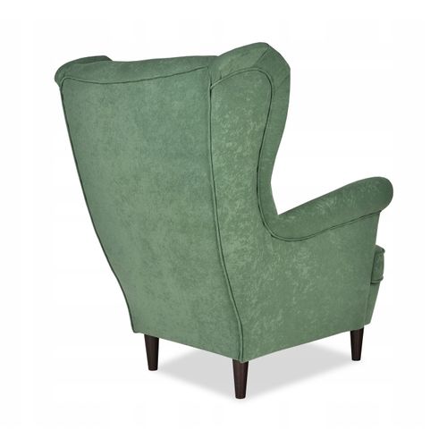 Fauteuil à Oreilles Ari — Design Scandinave De Vert Bouteille Foncé