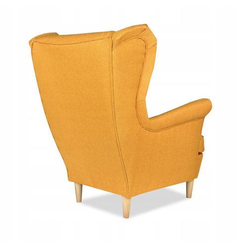 Fauteuil à Oreilles Ari De — Style Scandinave Aux Tonalités Jaune Doré