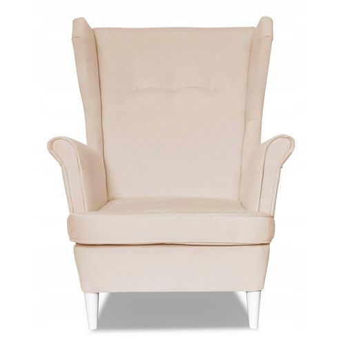 Fauteuil à Oreilles Ari — Style Scandinave — Beige Crème Claire Pour La Chambre