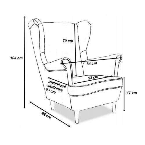 Fauteuil à Oreilles Ari — Style Scandinave — Beige Crème Claire Pour La Chambre
