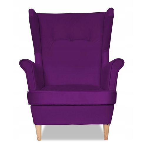 Fauteuil à Oreilles Ari — Style Scandinave — Prune/violet