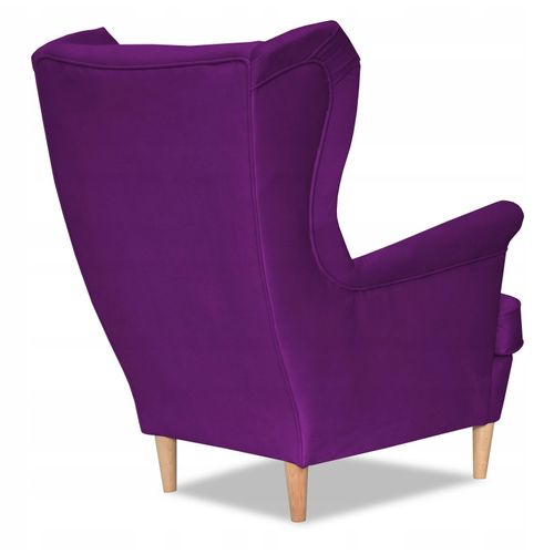 Fauteuil à Oreilles Ari — Style Scandinave — Prune/violet
