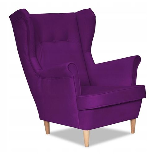 Fauteuil à Oreilles Ari — Style Scandinave — Prune/violet