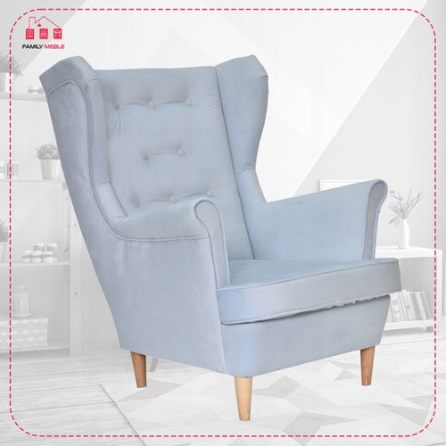 Fauteuil à Oreilles Diana, Style Scandinave, Bleu — Cadeau Pour Une Fête Prénatale