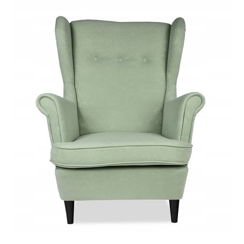 Fauteuil à Oreilles Ari Au Style Scandinave, Vert Pistache/menthe Pastel