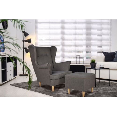 Fauteuil à Oreilles Ari — Style Scandinave, Rose Poudré — Fauteuil Relax Pour Se Détendre